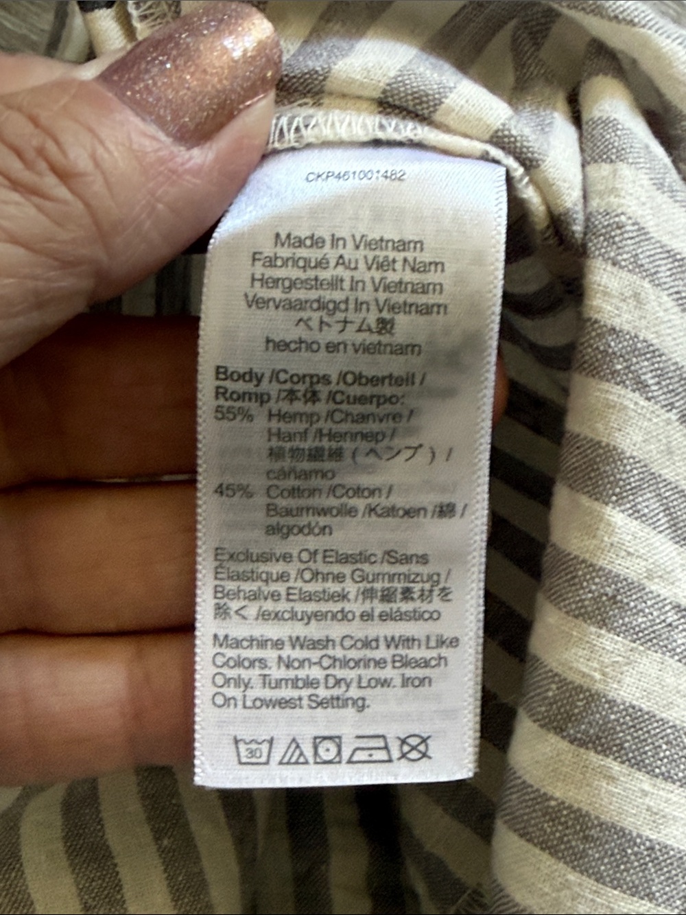 Madewell Striped Tiered Sundress in Light Gray and White Size L - Picture 9 of 11